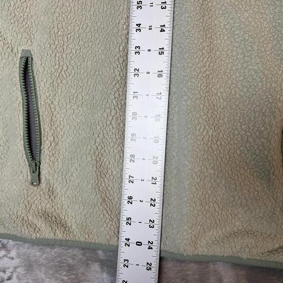 Womens Vineyard Vines Medium Fleece Full Zip Vest Mint Green Size Large Pockets - Picture 4 of 6